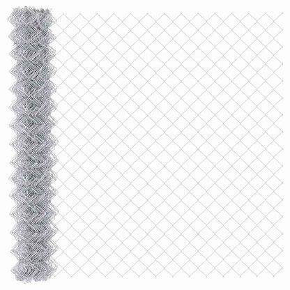 Zaun mit Pfosten Silber 1.6 x 10 m Stahl