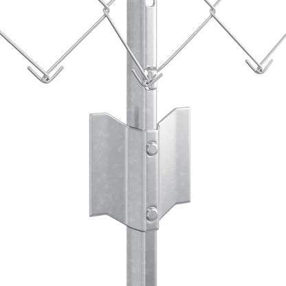 Zaun mit Pfosten Silber 0,4 x 25 m Stahl