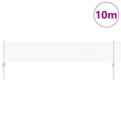 Zaun mit Pfosten Silber 0,4 x 10 m Stahl