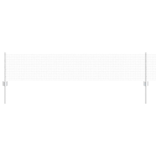 Zaun mit Pfosten Silber 0,4 x 10 m Stahl