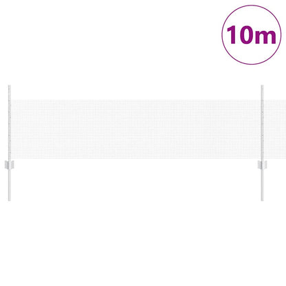 Zaun mit Pfosten Silber 0,5 x 10 m Stahl