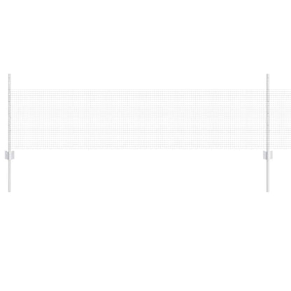 Zaun mit Pfosten Silber 0,5 x 10 m Stahl