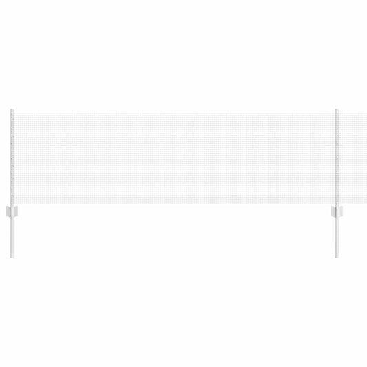 Zaun mit Pfosten Silber 0,6 x 10 m Stahl