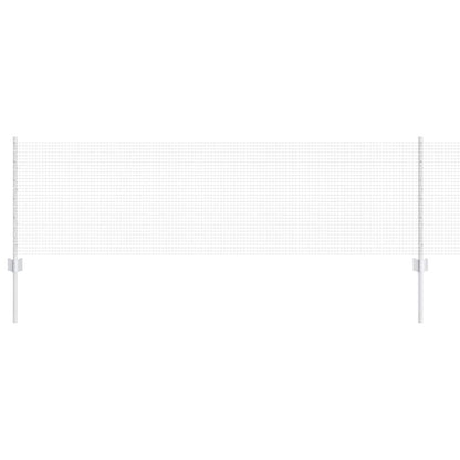Zaun mit Pfosten Silber 0,6 x 10 m Stahl