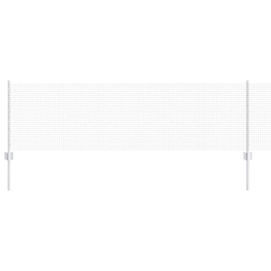 Zaun mit Pfosten Silber 0,6 x 10 m Stahl
