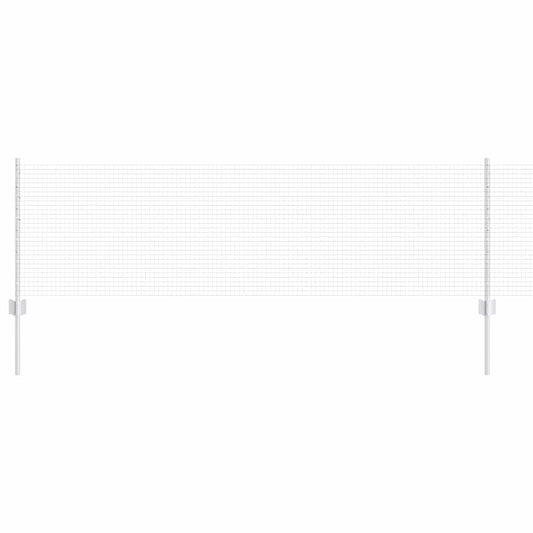 Zaun mit Pfosten Silber 0,6 x 10 m Stahl