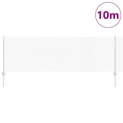 Zaun mit Pfosten Silber 0.8 x 10 m Stahl