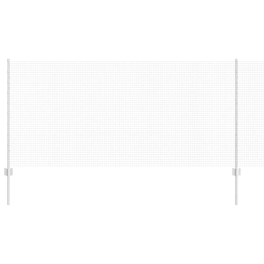 Zaun mit Pfosten Silber 1 x 10 m Stahl