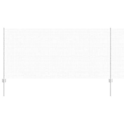 Zaun mit Pfosten Silber 1 x 10 m Stahl