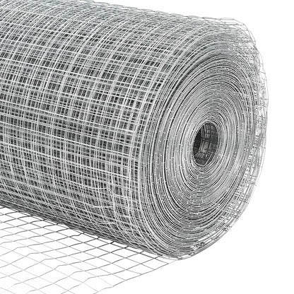 Zaun mit Pfosten Silber 1.2 x 10 m Stahl