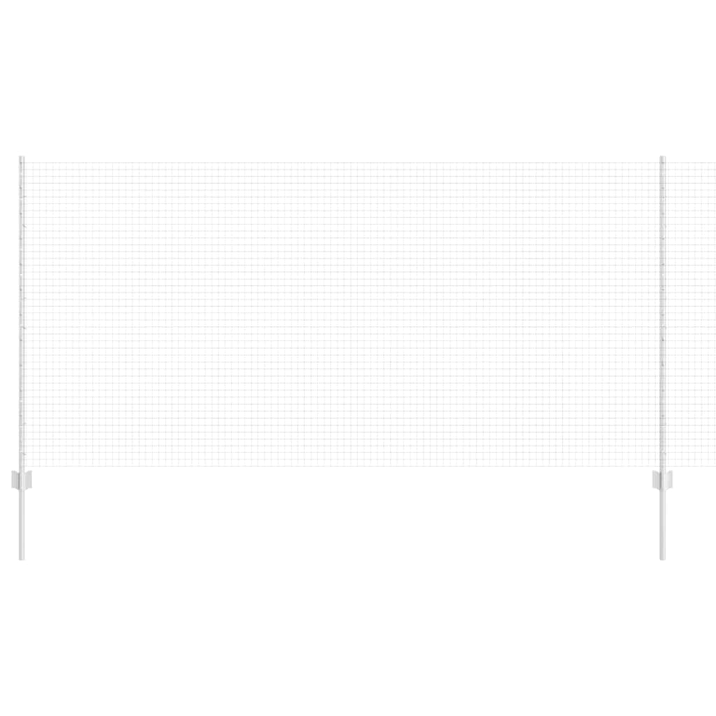 Zaun mit Pfosten Silber 1.2 x 10 m Stahl