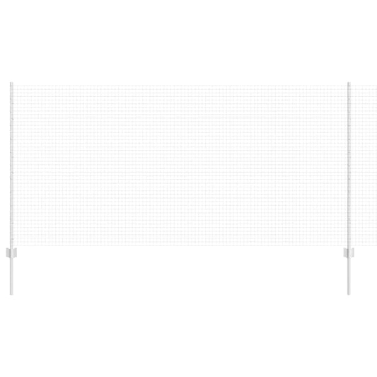 Zaun mit Pfosten Silber 1.2 x 10 m Stahl