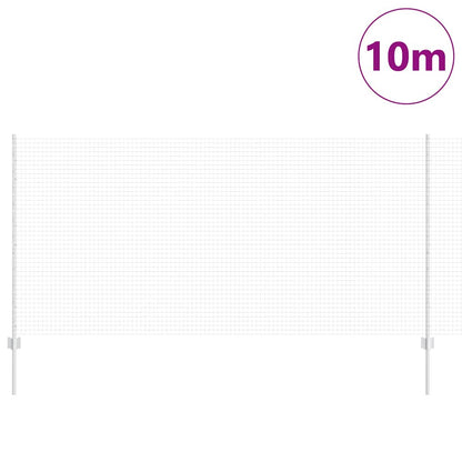Zaun mit Pfosten Silber 1.2 x 10 m Stahl