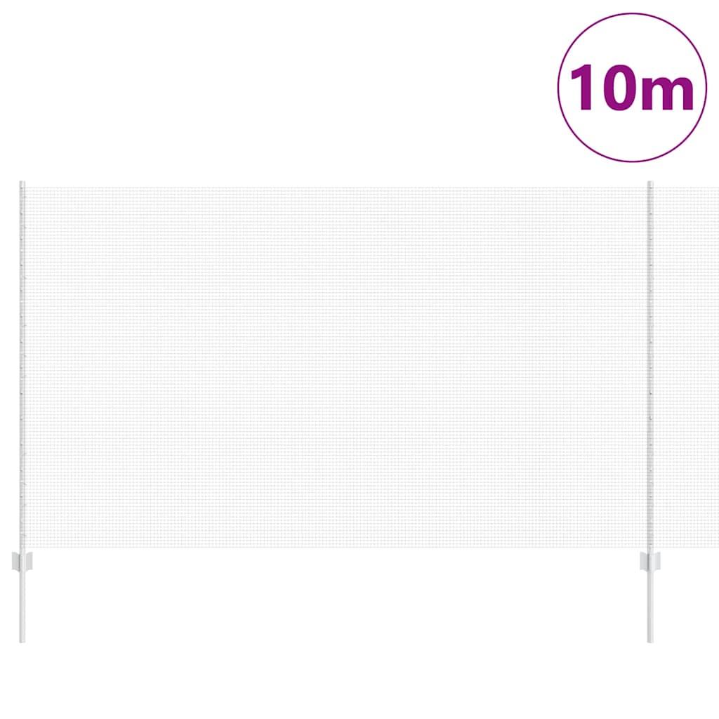 Zaun mit Pfosten Silber 1.4 x 10 m Stahl
