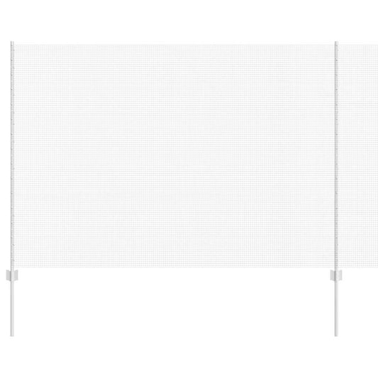 Zaun mit Pfosten Silber 1.5 x 10 m Stahl