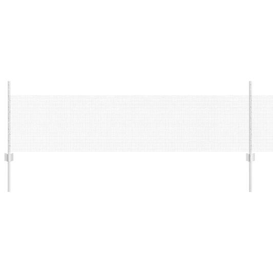 Zaun mit Pfosten Silber 0,5 x 25 m Stahl