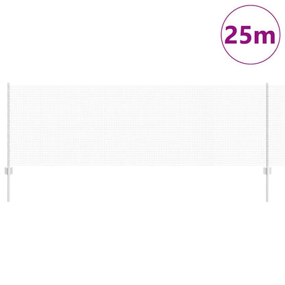 Zaun mit Pfosten Silber 0.8 x 25 m Stahl