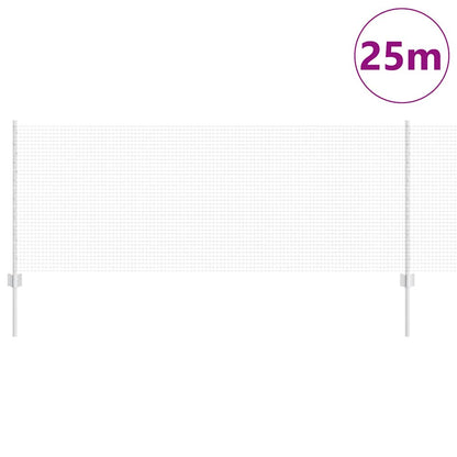 Zaun mit Pfosten Silber 0.8 x 25 m Stahl