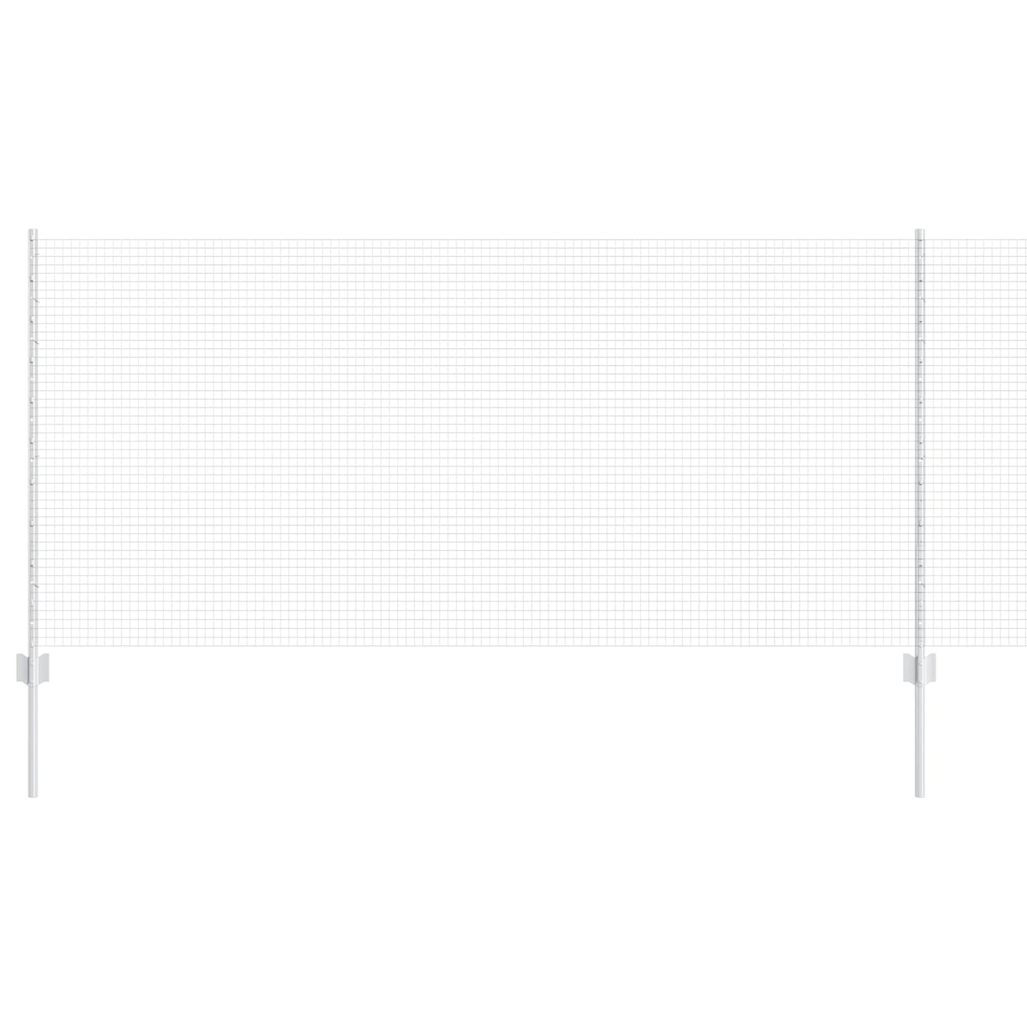 Zaun und Pfosten Silber 1 x 25 m Stahl