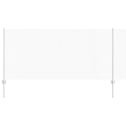 Zaun und Pfosten Silber 1 x 25 m Stahl