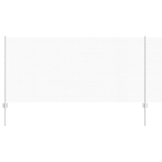 Zaun und Pfosten Silber 1 x 25 m Stahl