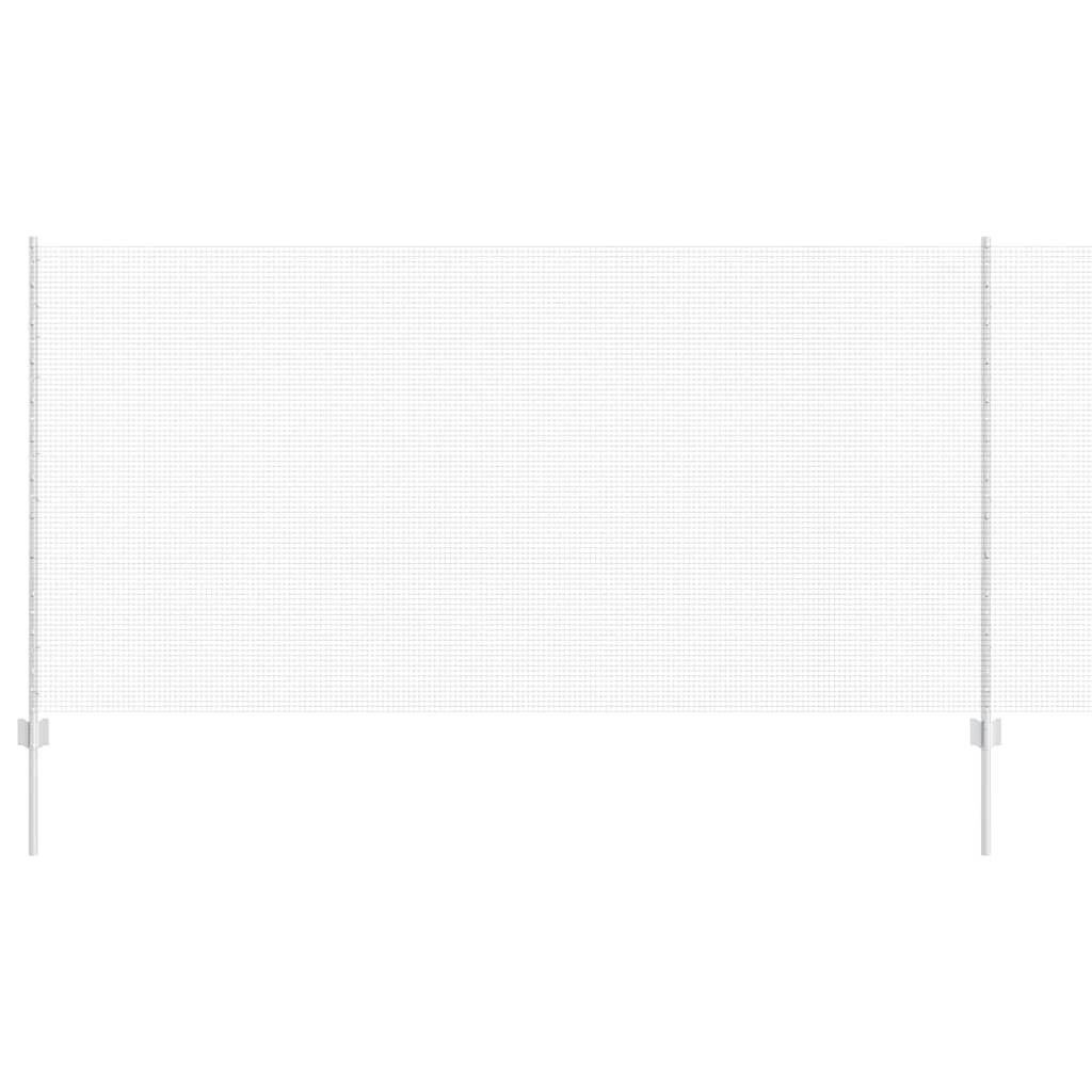 Zaun mit Pfosten Silber 1.2 x 25 m Stahl
