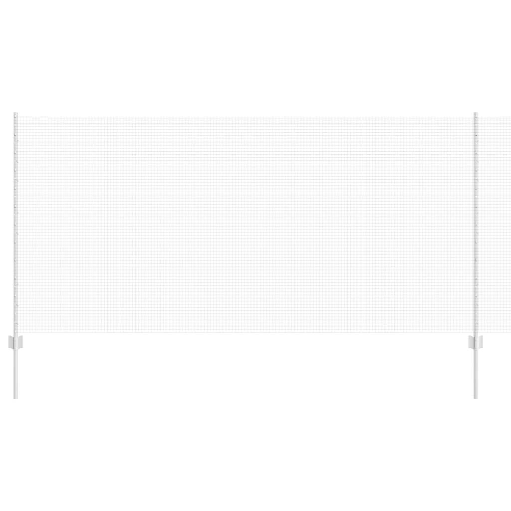 Zaun mit Pfosten Silber 1.2 x 25 m Stahl