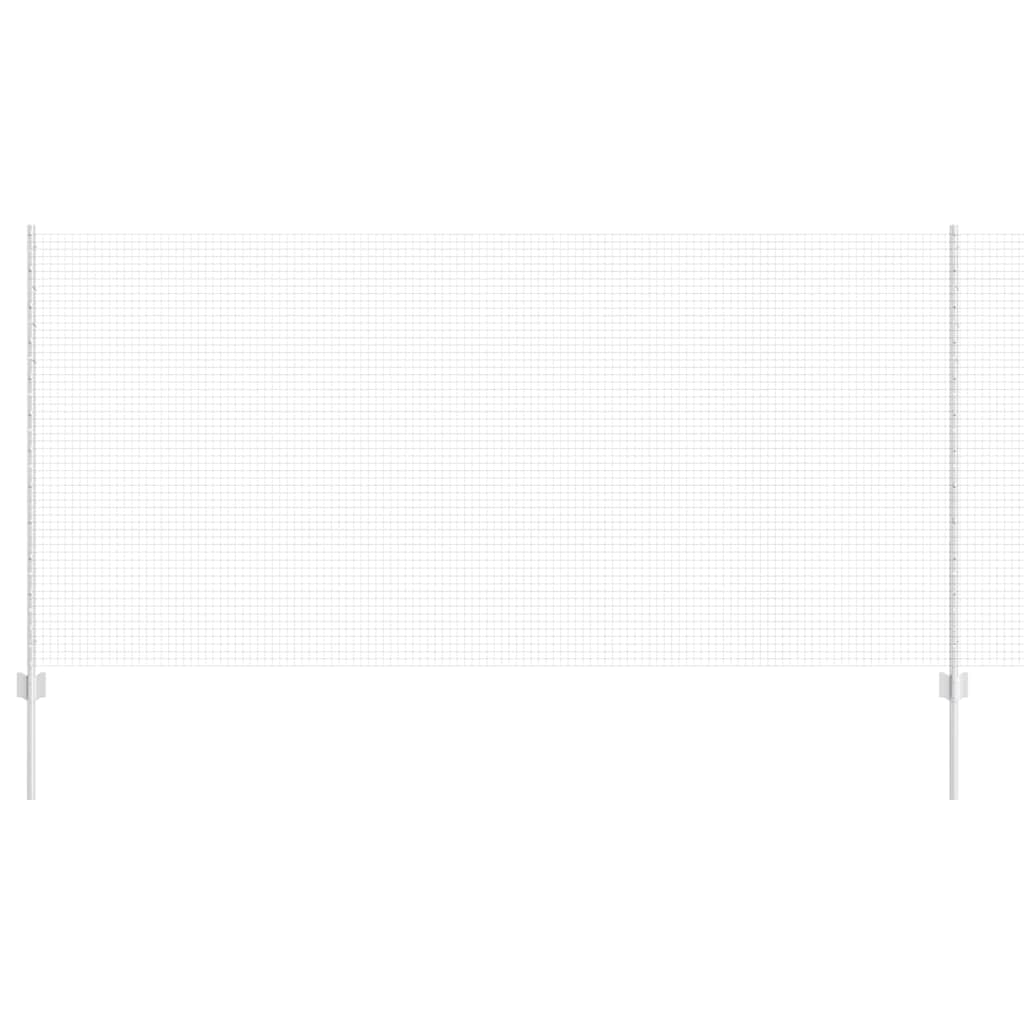Zaun mit Pfosten Silber 1.2 x 25 m Stahl