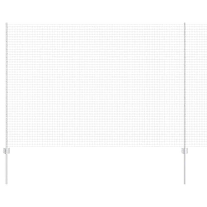 Zaun mit Pfosten Silber 1.5 x 25 m Stahl