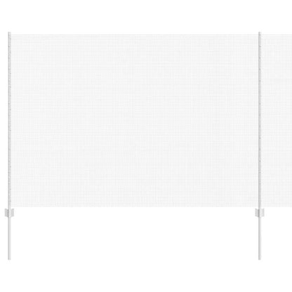 Zaun mit Pfosten Silber 1.6 x 25 m Stahl