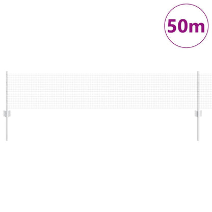 Zaun mit Pfosten Silber 0.4 x 50 m Stahl