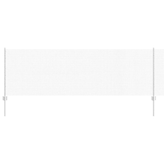 Zaun mit Pfosten Silber 0,8 x 50 m Stahl
