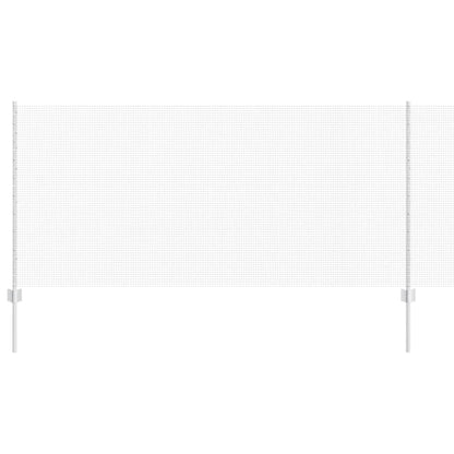 Zaun mit Pfosten Silber 1 x 50 m Stahl
