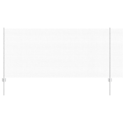Zaun mit Pfosten Silber 1 x 50 m Stahl