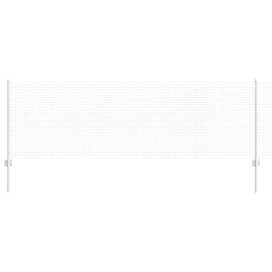 Zaun mit Pfosten Silber 0,8 x 100 m Stahl