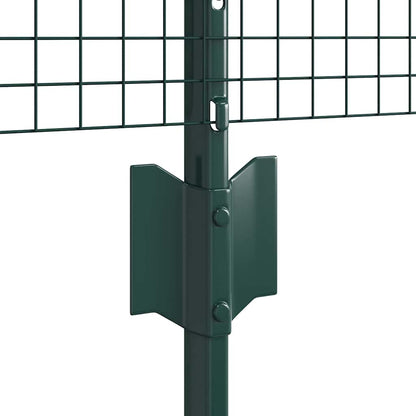 Zaun mit Pfosten Grün 0,4 x 10 m Stahl