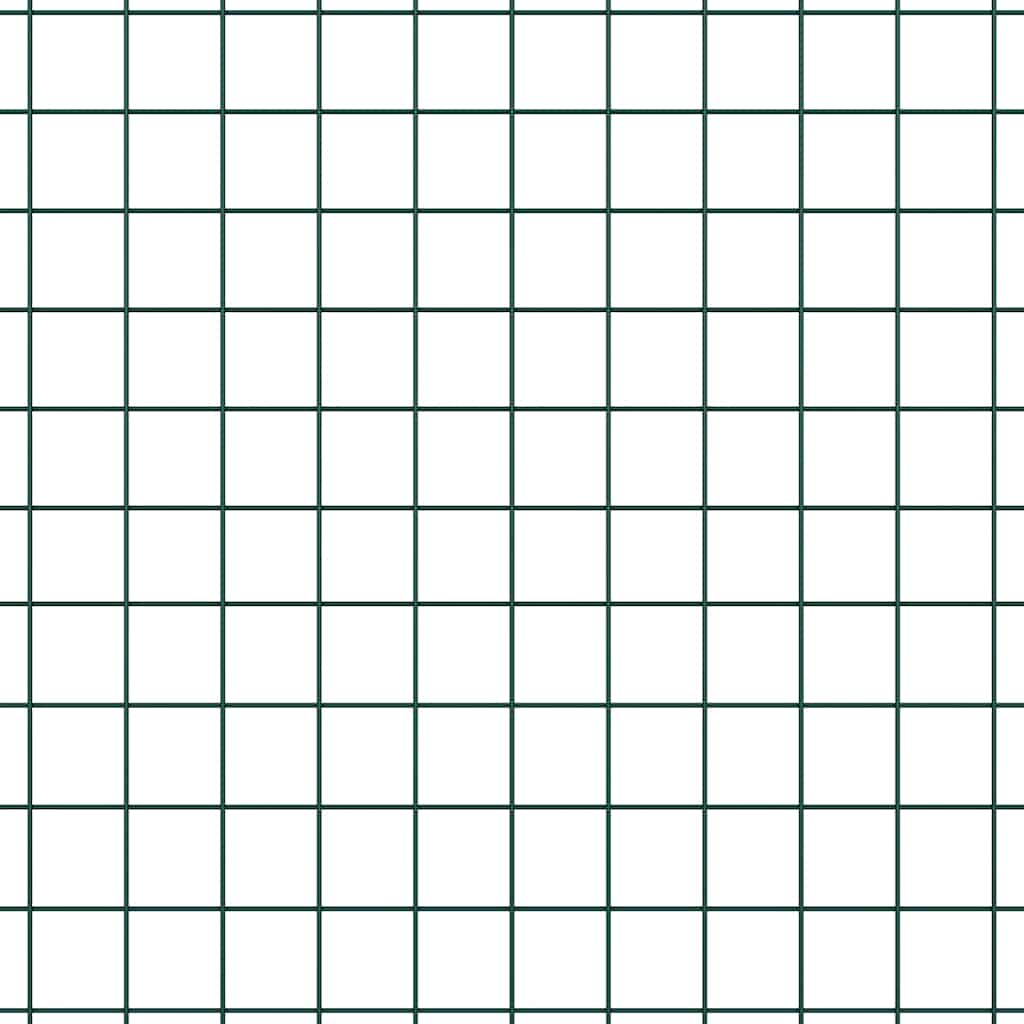 Zaun mit Pfosten Grün 0,4 x 10 m Stahl