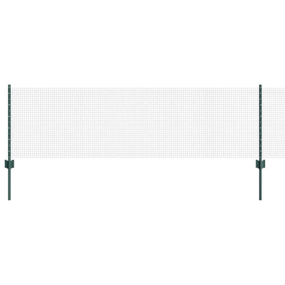 Zaun mit Pfosten Grün 0,6 x 10 m Stahl