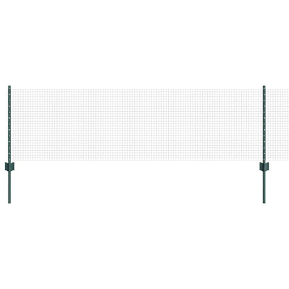 Zaun mit Pfosten Grün 0,6 x 10 m Stahl