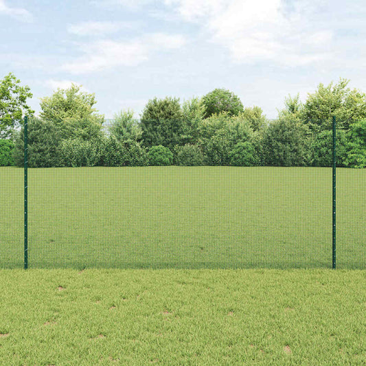 Zaun mit Pfosten Grün 1.2 x 10 m Stahl