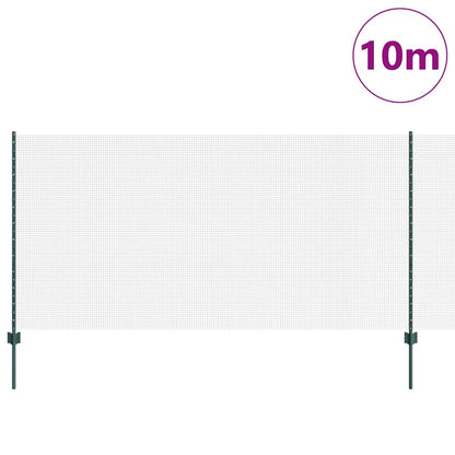 Zaun mit Pfosten Grün 1.2 x 10 m Stahl