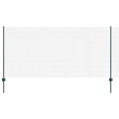 Zaun mit Pfosten Grün 1.2 x 10 m Stahl