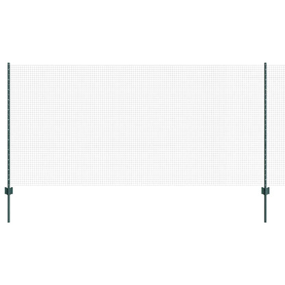 Zaun mit Pfosten Grün 1.2 x 10 m Stahl