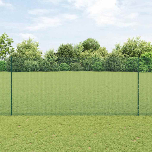 Zaun mit Pfosten Grün 1.4 x 10 m Stahl
