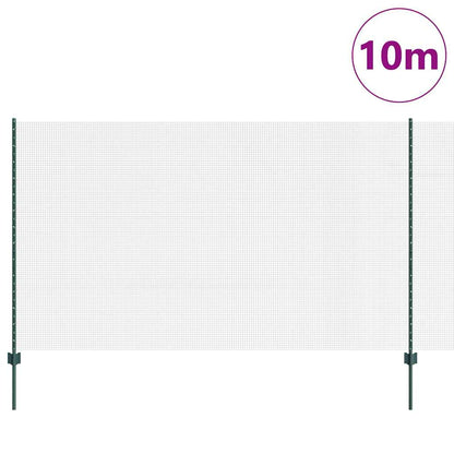 Zaun mit Pfosten Grün 1.4 x 10 m Stahl