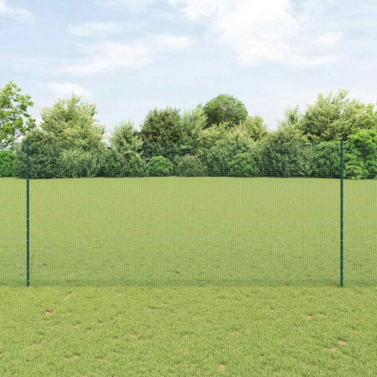 Zaun mit Pfosten Grün 1.4 x 10 m Stahl