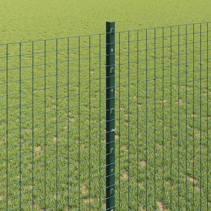 Zaun mit Pfosten Grün 1,4 x 10 m Stahl