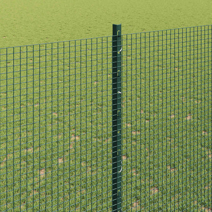 Zaun mit Pfosten Grün 1,6 x 10 m Stahl