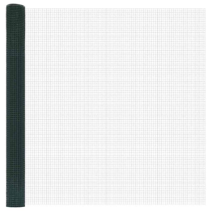 Zaun mit Pfosten Grün 1.6 x 10 m Stahl