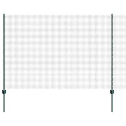 Zaun mit Pfosten Grün 1.6 x 10 m Stahl